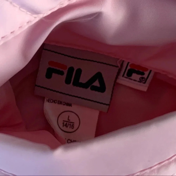 Fila Girls Reversible Hooded Varsity Wool Blend Puffy Quilted Jacket Zip-Up Sz L - Picture 14 of 16